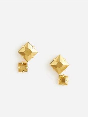 J. Crew Square Metallic Stud Earrings